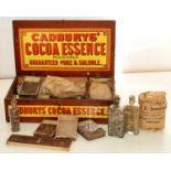 A RARE EDUCATIONAL DISPLAY BOX OF CADBURY BROS. COCOA ESSENCE, C1900, COMPRISING PACKETS, BOTTLES