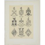 A QUANTITY OF VICTORIAN LITHOGRAPH ILLUSTRATIONS OF COATS OF ARMS, 31 X 24CM Condition report