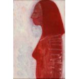 KATE WALTERS - RED PROFILE 2004, SIGNED AND INSCRIBED VERSO, OIL ON CANVAS, 38 X 25CM Condition