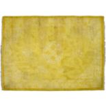 A CHINESE YELLOW CARPET, LATE 20TH C, 460CM X 310CM Condition report  Localised staining and some