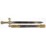 A BRITISH 1856 - 1895 PATTERN DRUMMERS' SWORD AND SCABBARD, BLADE 48CM Condition report  The sword