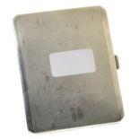 AN EDWARD VIII SILVER CIGARETTE CASE, ENGINE TURNED, 10.5CM, BY W. NEALE LTD., BIRMINGHAM 1936, 3OZS