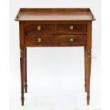 A MAHOGANY WASHSTAND ON TURNED LEGS, EARLY 20TH C, 80CM H; 69 X 50CM Condition report  Some marks to