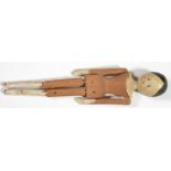 A PEG DOLL, GERMANY / VAL GARDENA, LATE 19TH C, WITH PAINTED HEAD AND FORELIMBS, 24CM H Condition