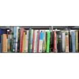 FIVE SHELVES OF BOOKS INCLUDING TRAVEL, BIOGRAPHY, ETC Condition report