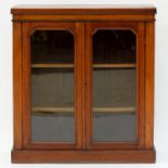 A VICTORIAN MAHOGANY GLAZED BOOKCASE, 101CM H; 90 X 26CM Condition report  Minor scuffs and