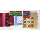 FASHION ACCESSORIES. SEVEN VARIOUS SILK OR OTHER SCARVES / SQUARES Condition report  One somewhat