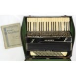 A HOHNER PIANO ACCORDION, CASED, EARLY 20TH C Condition report