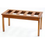 A MAHOGANY LUGGAGE RACK, C1930, 46CM H; 92 X 46CM Condition report  Scuffs and scratches