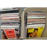 A COLLECTION OF VINTAGE VINYL LP RECORDS, INCLUDING SHIRLEY BASSEY, ABBA AND OTHERS, APPROX 160
