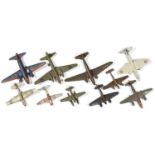 WORLD WAR II. TEN SCRATCH BUILT AND PAINTED WOOD MODELS OF ROYAL AIR FORCE, U S A F AND LUFTWAFFE