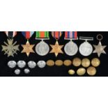 WORLD WAR II, FIVE, 1939-45 STAR, BURMA STAR, ITALY STAR, DEFENCE MEDAL AND WAR MEDAL (2), GERMANY