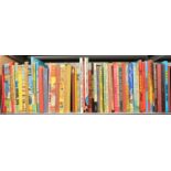 FIVE SHELVES OF CHILDREN'S BOOKS INCLUDING DANDY, BEANO AND OTHER ANNUALS, RUPERT'S LITTLE BEAR