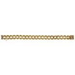 A 9CT GOLD BRACELET, 20CM L, BIRMINGHAM 1979, 45G Condition report  Slight distortion