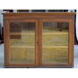 A GLAZED OAK BOOKCASE, C1930, 87CM H; 113 W X 32CM Condition report  Beading missing to right hand