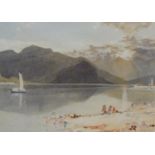 WILLIAM MATTHEW HALE, RWS (1837-1929) - STORM CLEARING OVER A LAKE, SIGNED, WATERCOLOUR, 24.5 X 35.