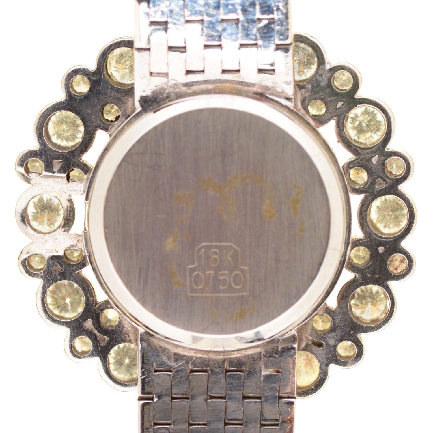 AN OMEGA 18CT WHITE GOLD COCKTAIL WATCH WITH DIAMOND BEZEL, 26MM DIAM, 41.6G Condition report  Lacks - Image 2 of 2