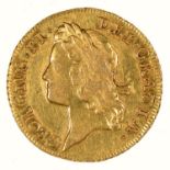 GOLD COIN. GUINEA 1737, 8.4G Condition report  In the condition report that follows, please note