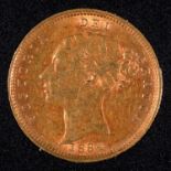 GOLD COIN. HALF SOVEREIGN 1884 Condition report