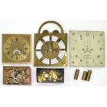 THREE ENGLISH LONGCASE CLOCK DIALS BY PHILLIPS OF LOSCOE, BRAITHWAITE OF CARLISLE AND SIMPSON OF