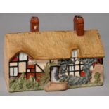 A W H GOSS MODEL OF ANNE HATHAWAY'S COTTAGE, EARLY 20TH C, 15.5CM L Good condition; no restoration