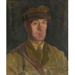 ATTRIBUTED TO ELLA COATES (1884-1937) - PORTRAIT OF AN OFFICER; PORTRAIT OF A MAN, TWO, BUST LENGTH,
