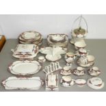 A CROWN DUCAL ORANGE TREE HORS D'OEUVRES DISH AND OTHER WARE EN SUITE, C1930 Some faults but