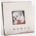 AN ELIZABETH II SILVER PHOTOGRAPH FRAME, BY CARRS FOR CONCORDE, 12 X 12CM, MAKER'S MARK, SHEFFIELD