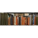 FOUR SHELVES OF MISCELLANEOUS BOOKS, INCLUDING FICTION, CLASSICAL LITERATURE, ANTIQUE AND HISTORY