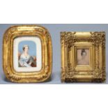 A BAXTER PRINT OF QUEEN VICTORIA AND A CONTEMPORARY 19TH C ENGRAVING OF HELENE, DUCHESS OF