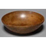 KITCHENALIA. AN ENGLISH SYCAMORE MIXING BOWL, 19TH C, APPROXIMATELY 41CM DIA Slightly wormed but not