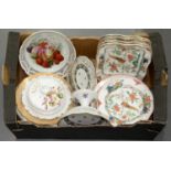 MISCELLANEOUS ORNAMENTAL CERAMICS, TO INCLUDE LATE 19TH C CONTINENTAL RIBBON PLATES, ETC Generally