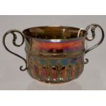 BRITANNIA STANDARD. A WILLIAM AND MARY REPLICA SILVER PORRINGER, 6.5CM H, BY THOMAS SMILY, LONDON