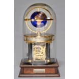 A FRANKLIN MINT ROYAL GEOGRAPHICAL SOCIETY MILLENIUM GLOBE CLOCK, LATE 20TH C, 31CM H INCLUDING
