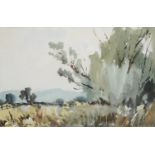 EDWARD WESSON (1910-1983) - LANDSCAPE, SIGNED, WATERCOLOUR, 32 X 49.5CM Good condition