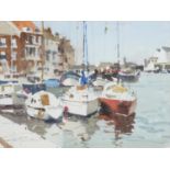 JOHN YARDLEY RI (1933-) - YACHTS AT WEYMOUTH, SIGNED, WATERCOLOUR, 23.5 X 33CM Good condition