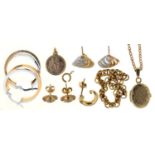 MISCELLANEOUS GOLD JEWELLERY, APPROX 18G As a lot, mostly in good condition