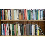NINE SHELVES OF MISCELLANEOUS BOOKS, INCLUDING ART AND ANTIQUE REFERENCE, FICTION, COOKERY AND