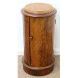 A VICTORIAN MAHOGANY CYLINDRICAL POT CUPBOARD, C1880, 76CM H , 38CM DIAM Later round chamfered