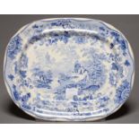 A DAVENPORT BLUE PRINTED EARTHENWARE SCOTT'S ILLUSTRATIONS SERIES BRIDE OF LAMMERMOOR PATTERN