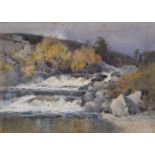 ARTHUR TUCKER, RBA (1863-1929) - FALLS OF MORAR INVERNESSSHIRE, SIGNED, WATERCOLOUR, 25 X 35CM