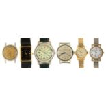 SIX MISCELLANEOUS STAINLESS STEEL AND OTHER WRISTWATCHES Variable and sold strictly 'as is'