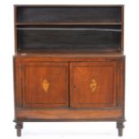 A VICTORIAN INLAID MAHOGANY CHIFFONIER, 111CM H; 92 X 28CM  Numerous scuffs and scratches consistent