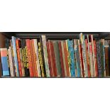 FIVE SHELVES OF MISCELLANEOUS CHILDREN'S BOOKS, INCLUDING DANDY, BEANO AND OTHER ANNUALS, PUDDLE