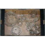 TEN GLASS GOBLETS, VICTORIAN AND LATER, A CUT GLASS BOWL, ETC Good condition
