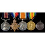 WWI MM GROUP OF FOUR MILITARY MEDAL, 1914-15 STAR, BRITISH WAR MEDAL AND VICTORY MEDAL 15235 L CPL G