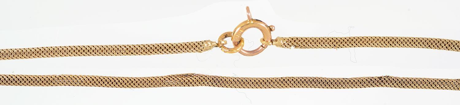 A GOLD MESH NECKLET, 38CM L, 4.8G Slight distortion