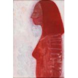 KATE WALTERS, 20/21ST CENTURY - RED PROFILE 2004, SIGNED AND INSCRIBED ON THE FRAME, OIL ON