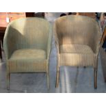 TWO LLOYD LOOM TYPE CHAIRS, 1930'S Signs of wear, dust and dirt