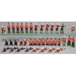 A COLLECTION OF BRITAIN'S HOLLOW CAST AND PAINTED LEAD ALLOY SOLDIERS - BRITISH INFANTRY (38) Good